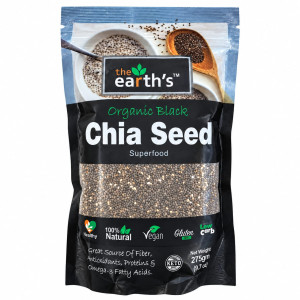 Earths Organic Black Chia Seed 275G
